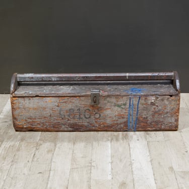 Handmade Inscribed Carpenter's Toolbox c.1940