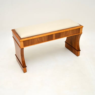 Art Deco Walnut Duet Piano Stool / Bench