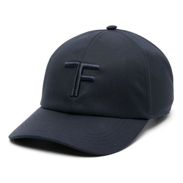 Tom Ford Men Canvas And Leather Cap