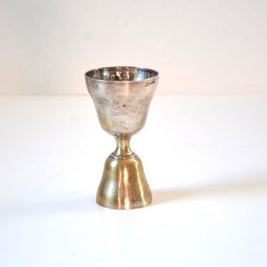 Vintage Silver Plate Hourglass Cocktail Double Jigger by Leonard Silver Manufacturing Co. 