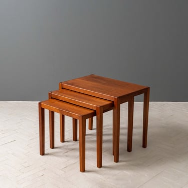 Set of Three Danish Teak Nesting Tables