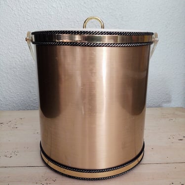 Vintage/Retro Faux Brass Ice Bucket Georges Briard Vintage Bar Décor Vintage Barware Vintage Ice Bucket 