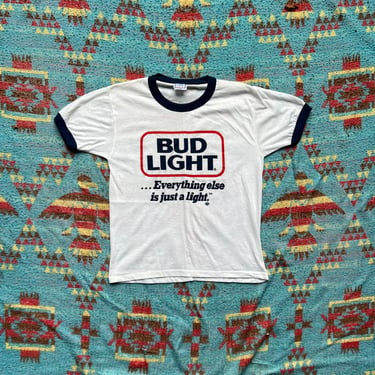 Vintage Bud Light Ringer Shirt McConnell, IL Fireman’s Run 
