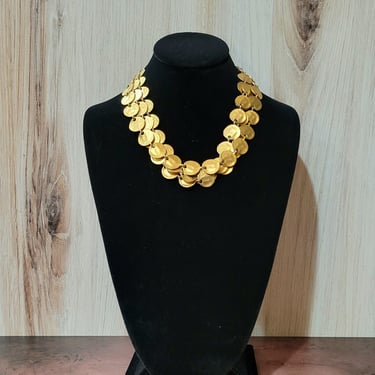 Vintage Gold Vermeil Necklace Multistrand, 18