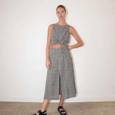 Claude Skirt - Navy Plaid
