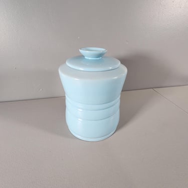 Frankoma Pottery 26F Blue Canister Jar 