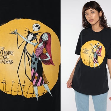 Vintage Nightmare Before Christmas Shirt 90s Disney Shirt Black