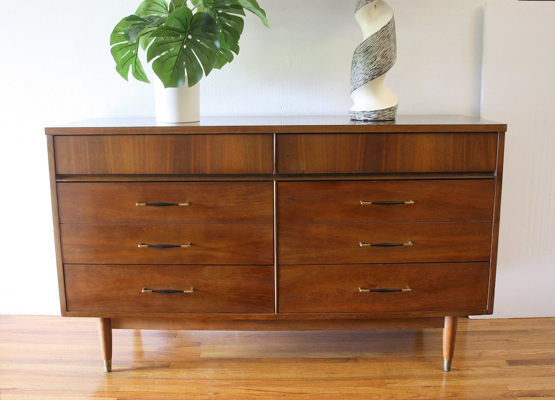 Mid Century Modern Low Dresser Credenza by Bassett Picked Vintage Philadelphia