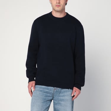 Golden Goose Dark Blue Sweater In Cotton Blend Men