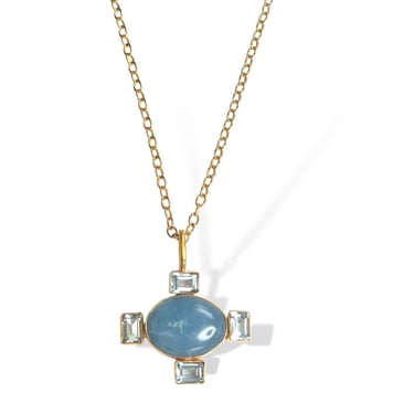 Aquamarine and Blue Topaz Petite Necklace