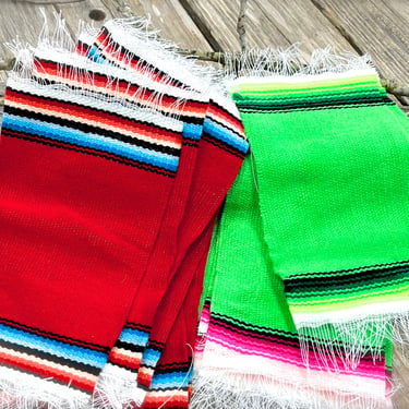 VINTAGE: 18pcs - Mexican Woven Mini Craft Zarapes -  Made in Mexico - Crafts - Fiesta - Crafts - SKU 28-C2-00034013 