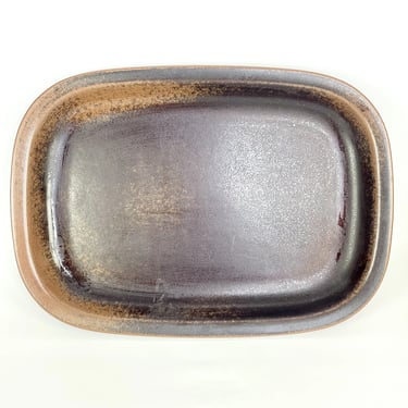 Mid Century Vintage Arabia Finland Ruska 13x9.5 Ceramic Brown Serving Platter