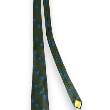 Vintage 1950s/1960s 100% Silk Club Necktie ~ Rampart / Foulard ~ Preppy / Ivy Style / Trad ~ Tie ~ 