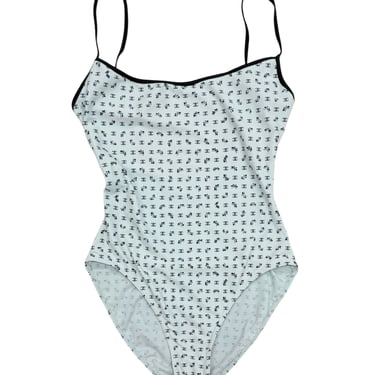 Chanel Baby Blue Butterfly Swimsuit
