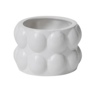 White Ceramic Bubble Pot Extra Small