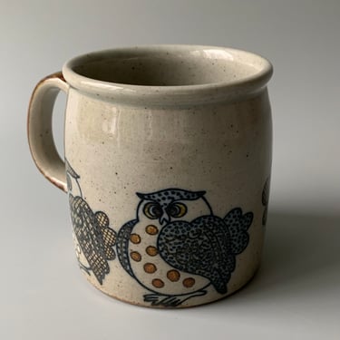 Vintage Otagiri Japan Stoneware Mug with Owls 