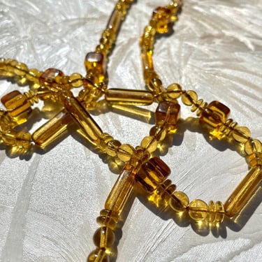 1920's Amber Glass Beads