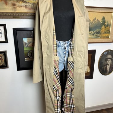 Vintage FOUR CLIMES Made in England Classic Trench Coat Men's L-XL 