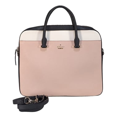 Kate Spade - Pink, White, & Black Laptop Satchel Bag