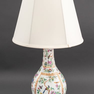 Chinese Famille Rose Porcelain Vase as Lamp