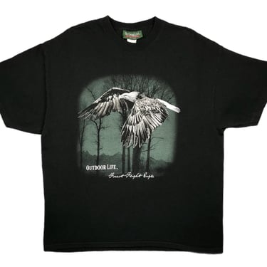 Vintage 90s Outdoor Life “Forrest Flight Eagle” American Bald Eagle Graphic Nature T-Shirt Size XL 