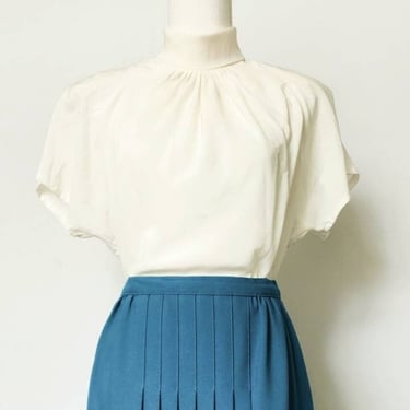 Vintage 1980's Sonya Ratay for San Andre off white Blouse S/M 