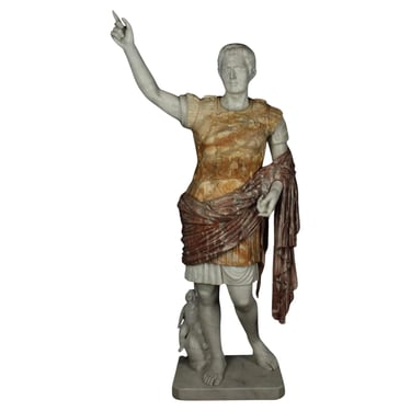 19th Century Marble Sculpture of Augustus of Prima Porta by Andrea Navari