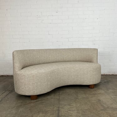 One of One Handcrafted Kidney Sofa 