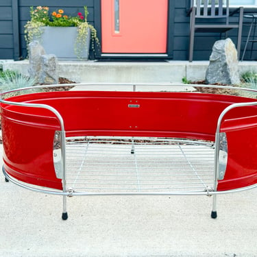 DOG/CAT/PET Bed Vintage 1950's - Red & Chrome Mid-Century Modern by Hendryx 