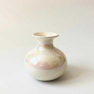 Vintage Iridescent Ceramic Vase 