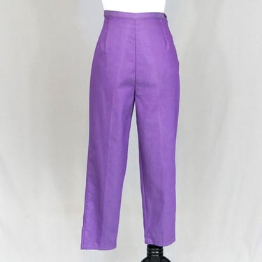60s Purple Cigarette Pants - 26