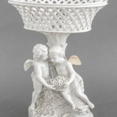 Meissen Style White Porcelain Figural Epergne