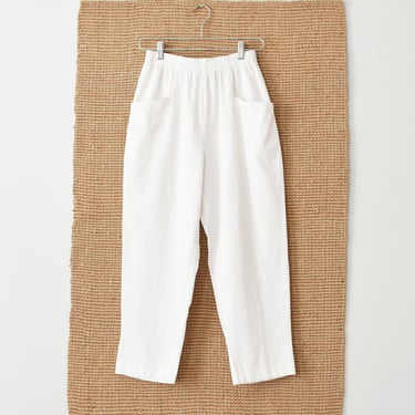 vintage 90s white cotton easy pants, size M 