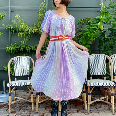 La Vie En Lilac Ombre Gauze Dress