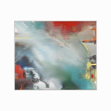 1982 William Alexander Abstract Oil Painting on Canvas Abstraction Art 