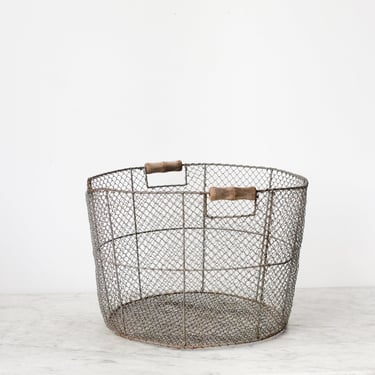 Vintage Wire Gathering Basket