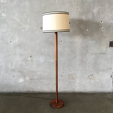 Danish Mid Century Modern Walnut Floor Lamp