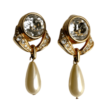 Pretty Designer Swarovski Pearl Drop Earrings