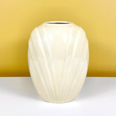 Cream Art Deco Revival Vase 
