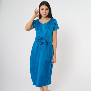 Blue Cocktail Dress 60s Royal Blue Scoop Neck | Shop Exile - Tucson, AZ |  ATTIC