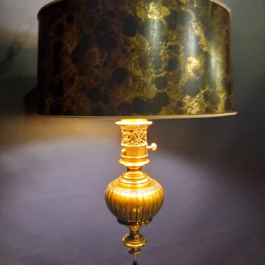 Vintage Brass Stiffel Pendant Swag Light, 15 x 22