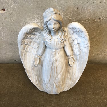 Vintage Cement Angel Gorden Statue