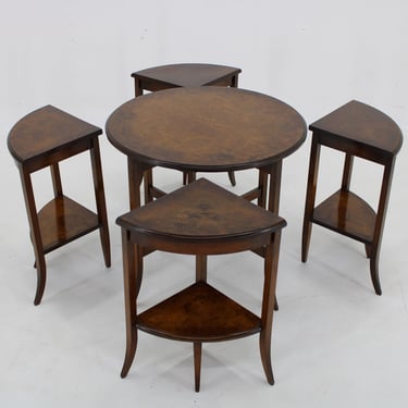 1930s Art Deco Nesting tables in Walnut , Czechoslovakia 