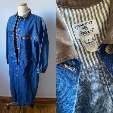 1990s Calamity Jeans Jean Duster Coat 