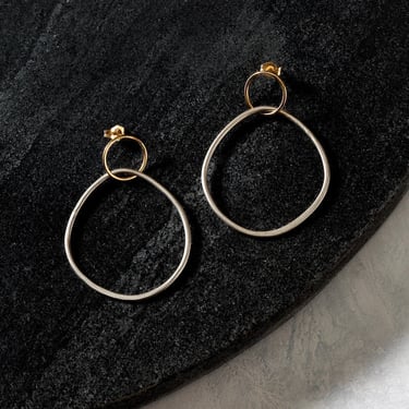 Colleen Mauer Designs | Interlocking Circle + Pear Post Earrings