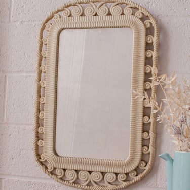 White Boho Mirror