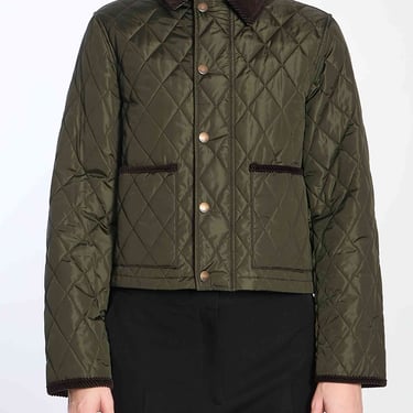 Burberry Women Cropped Quilted Jacket