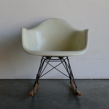Eames for Herman Miller Fiberglass Arm Chair Rocker-RAR 