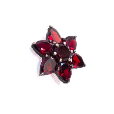 Garnet Flower Stickpin