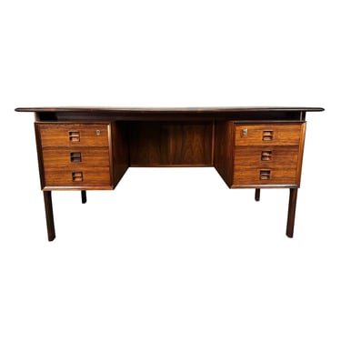 Vintage Danish Mid Century Modern Rosewood Floating Desk by Gunnar Falsig 